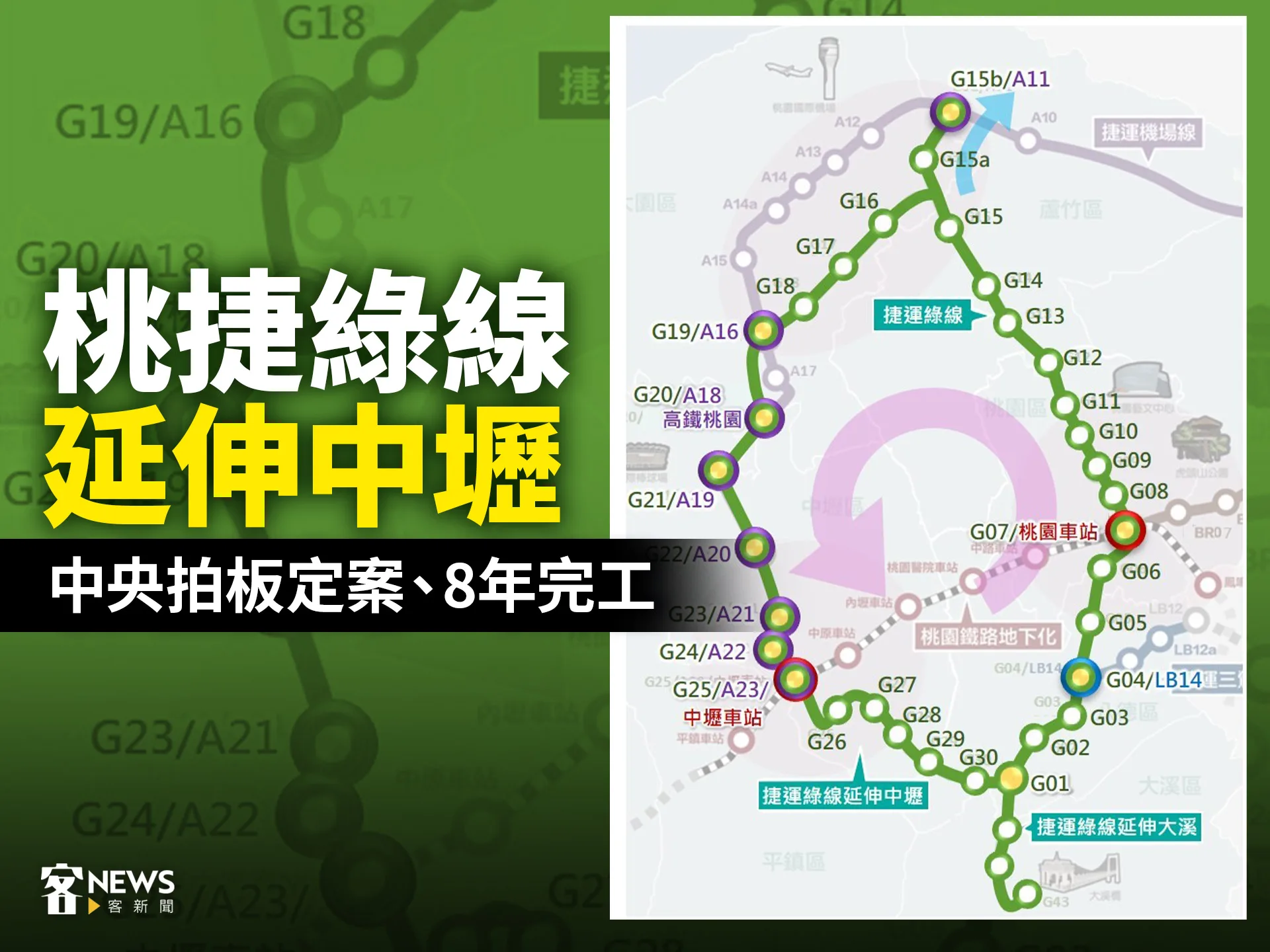 桃捷綠線延伸中壢　中央拍板定案、8年完工's story cover image
