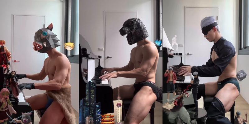 胸肌太犯規！台灣猛男Cosplay彈琴日本爆紅　帥臉讓人一秒戀愛's story cover image